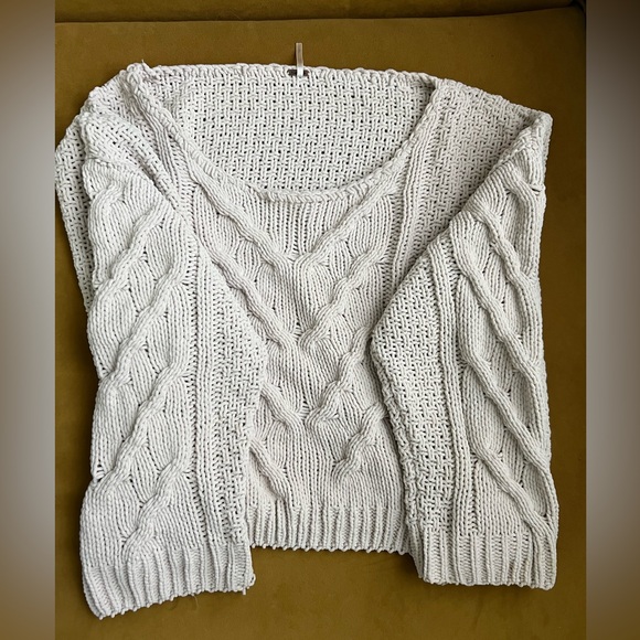 Free People Cream Sticks and Stones
Chenille Cable Knit Sweater - Picture 8 of 11